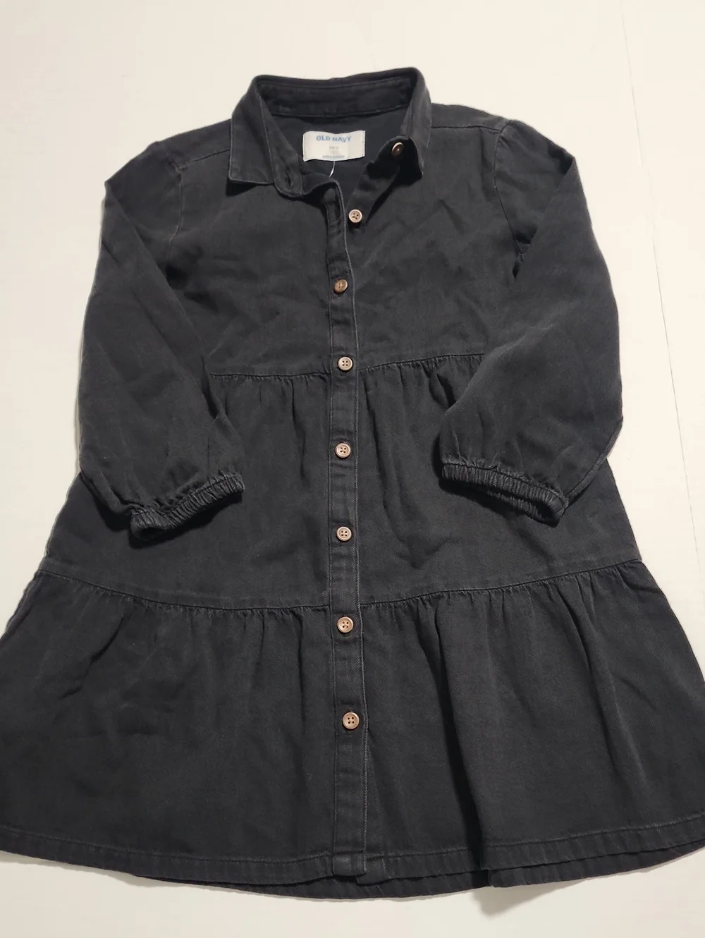 Old Navy Button-Front Tiered Dress, Girl S (6-7)